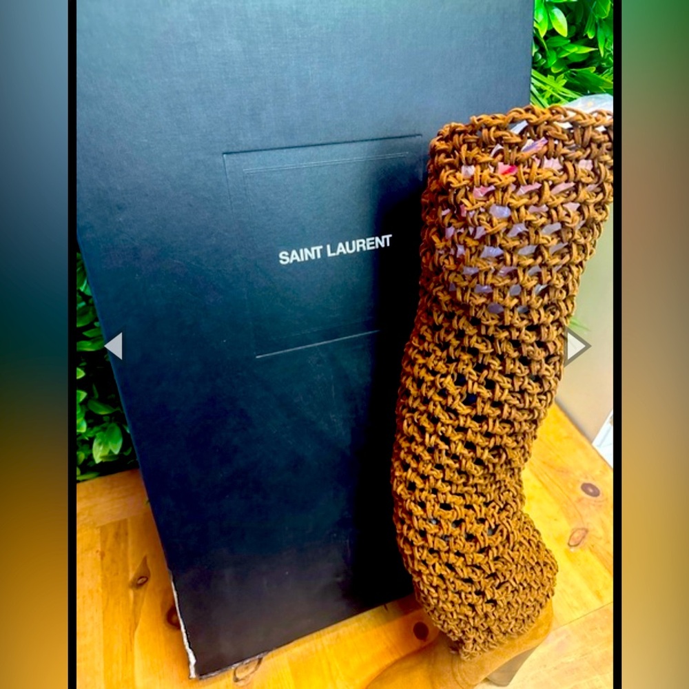 Saint Laurent Suede Knee High Boots size 35